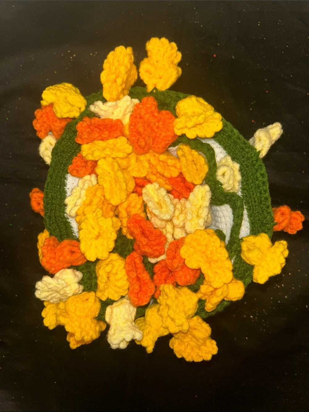 Handmade Crochet Flower Bouquet Afghan!!